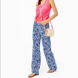 33" Beach Mid Rise Linen Palazzo Pant